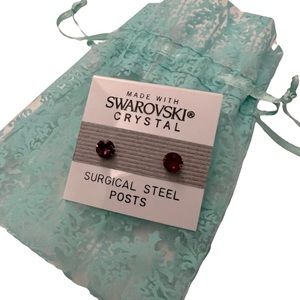 Swarovski Crystal Studs / Plum